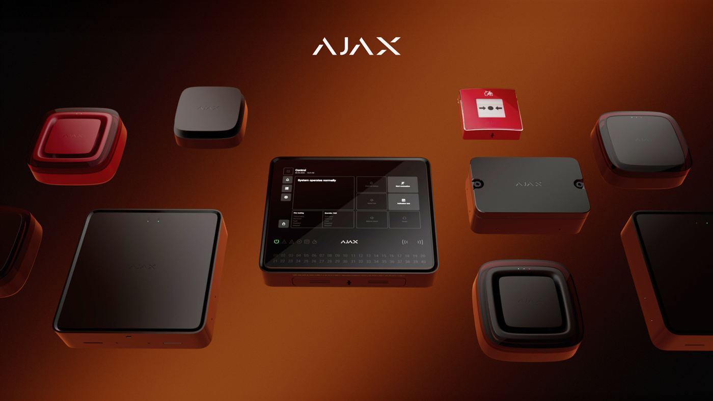 Range of Ajax EN54 fire detection devices