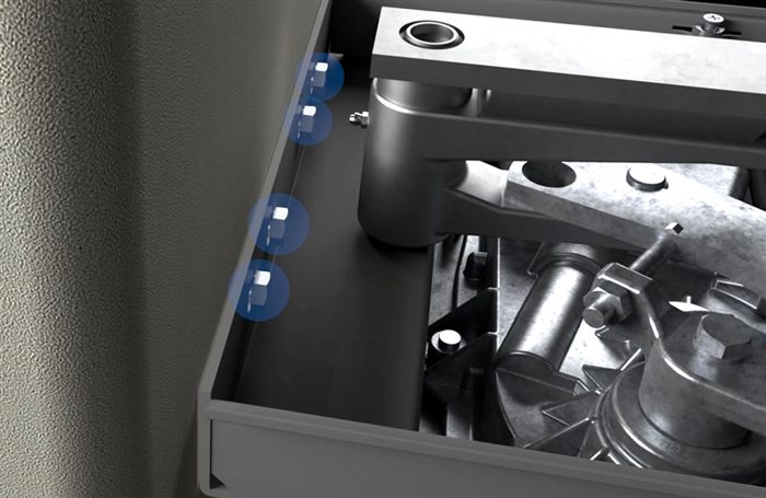 Foundation box for a CAME FROG-X underground gate motor